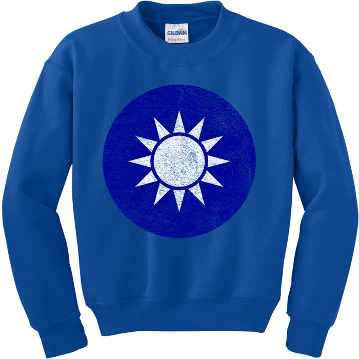 Taiwan Flag Taiwanese Emblem Roundel Taipei Gift Kids Sweatshirt