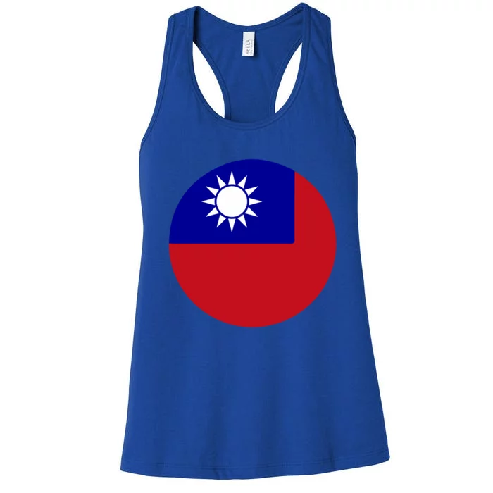 Taiwan Flag Taiwanese Pride Patriot White Sun Gift Women's Racerback Tank