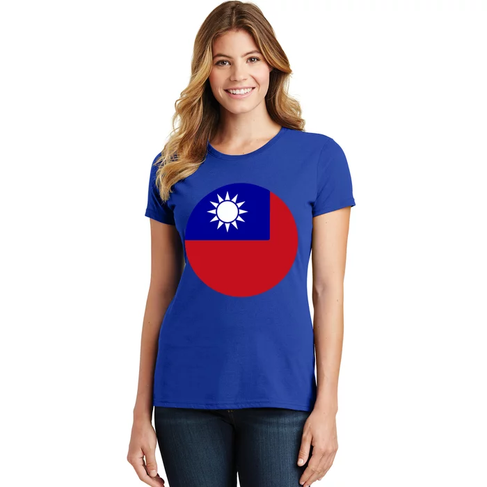 Taiwan Flag Taiwanese Pride Patriot White Sun Gift Women's T-Shirt