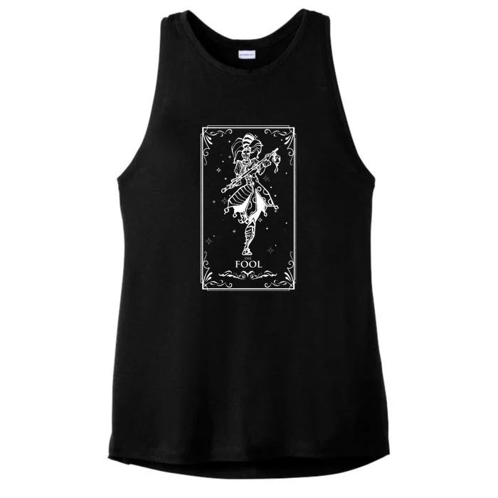 The Fool Tarot Card Ladies Tri-Blend Wicking Tank