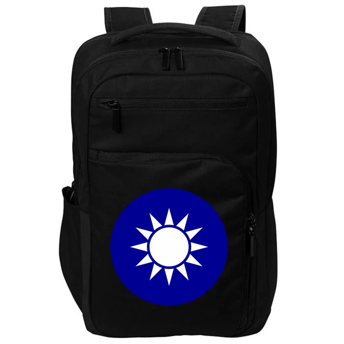 Taiwan Flag Taiwanese Pride Patriot White Sun Meaningful Gift Impact Tech Backpack