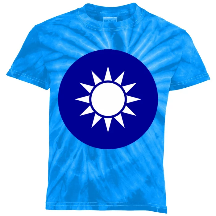 Taiwan Flag Taiwanese Pride Patriot White Sun Meaningful Gift Kids Tie-Dye T-Shirt