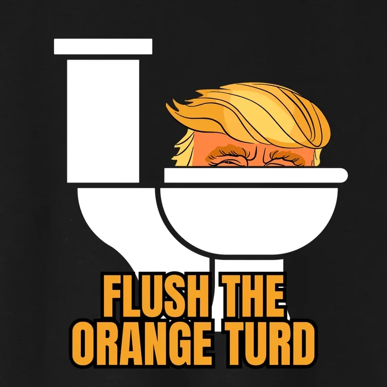 Trump Flush The Orange Turd Women's Crop Top Tee