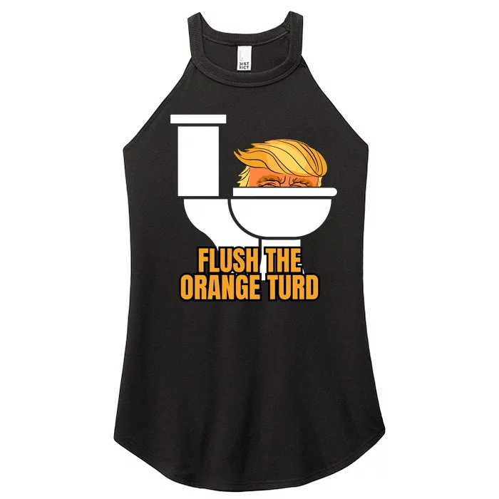 Trump Flush The Orange Turd Women’s Perfect Tri Rocker Tank