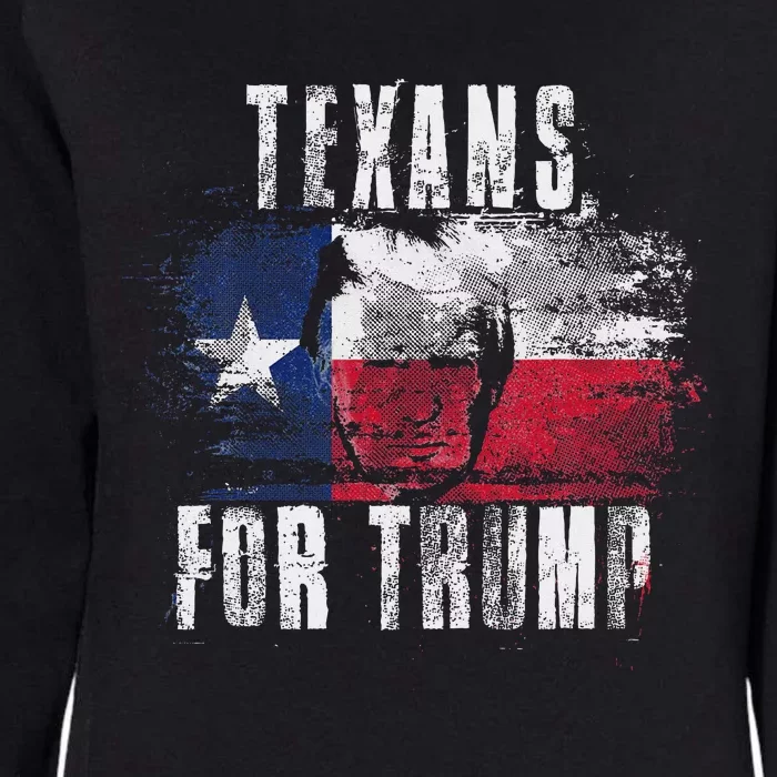 Texans For Trump American And Texas Patriotic Womens California Wash Sweatshirt