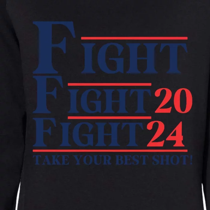 Trump Fight Trump Shot Trump 2024 Fist Pump Womens California Wash Sweatshirt