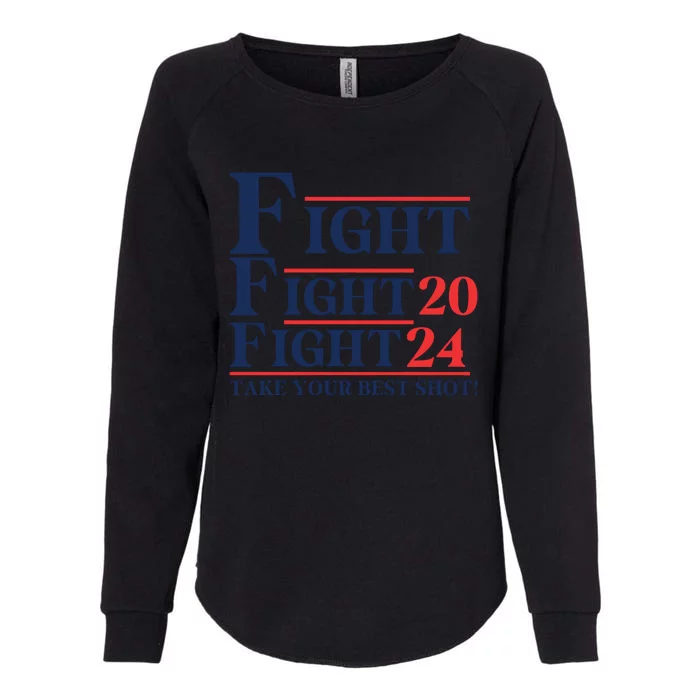 Trump Fight Trump Shot Trump 2024 Fist Pump Womens California Wash Sweatshirt