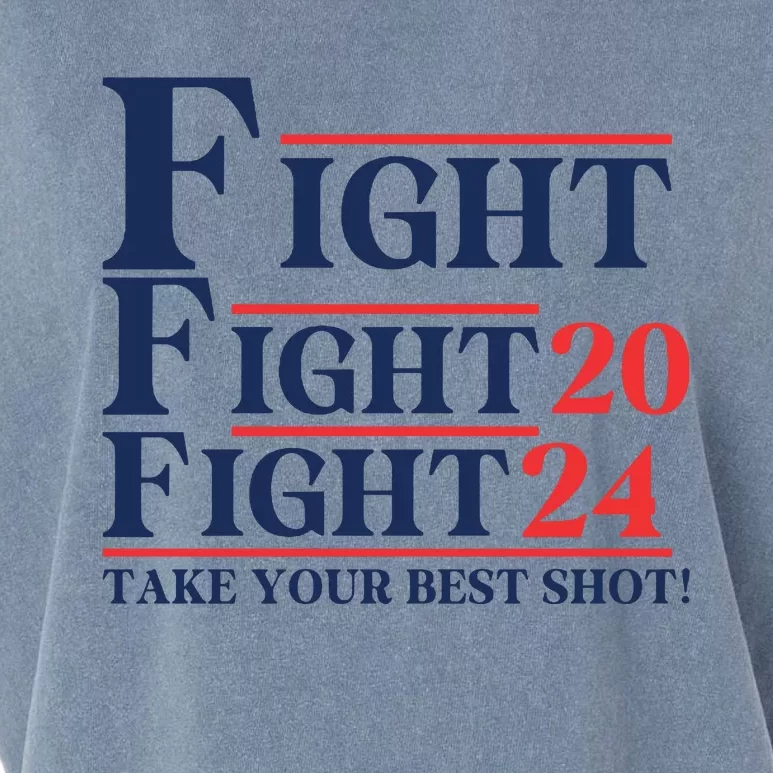 Trump Fight Trump Shot Trump 2024 Fist Pump Garment-Dyed Women's Muscle Tee