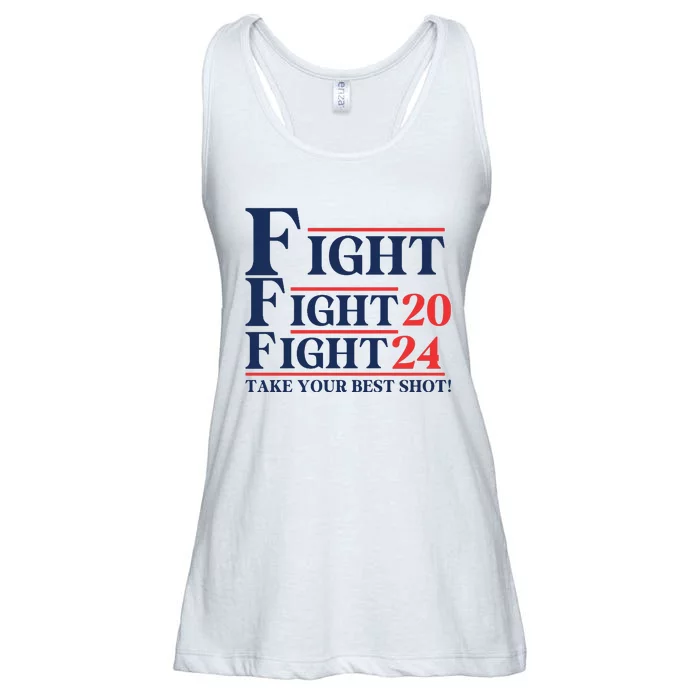 Trump Fight Trump Shot Trump 2024 Fist Pump Ladies Essential Flowy Tank