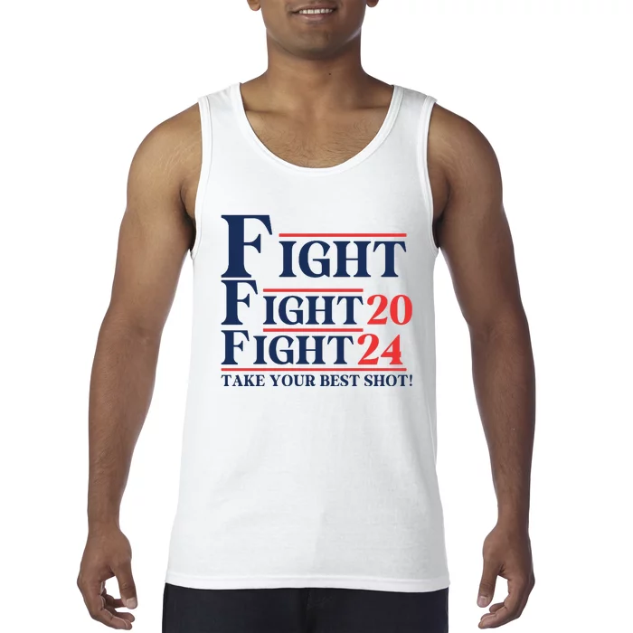 Trump Fight Trump Shot Trump 2024 Fist Pump Tank Top