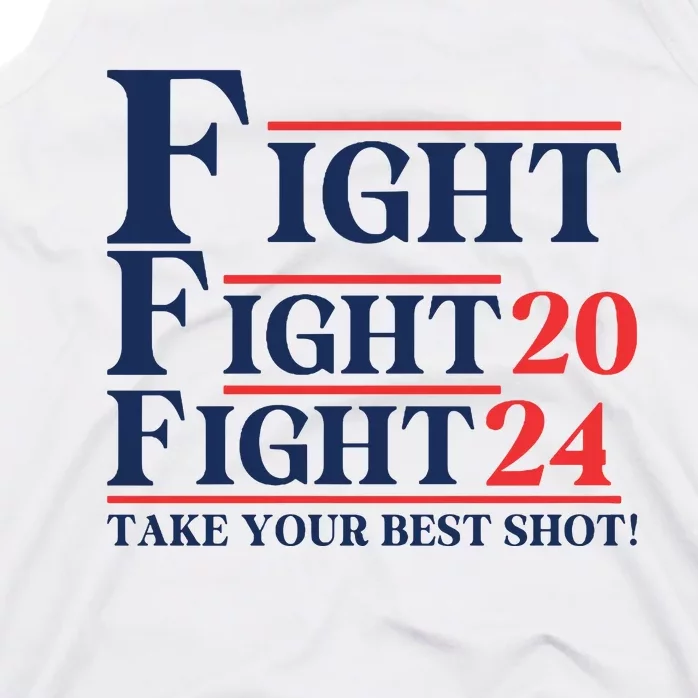 Trump Fight Trump Shot Trump 2024 Fist Pump Tank Top