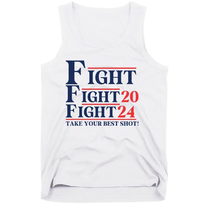 Trump Fight Trump Shot Trump 2024 Fist Pump Tank Top