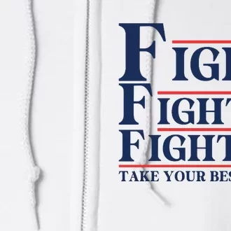 Trump Fight Trump Shot Trump 2024 Fist Pump Full Zip Hoodie