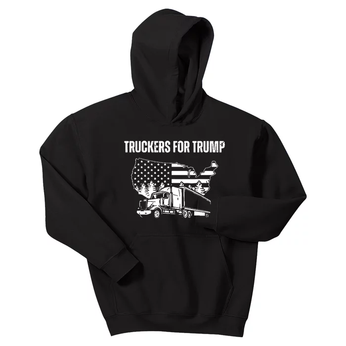 Truckers For Trump 2024 Vote Trump 2024 Kids Hoodie