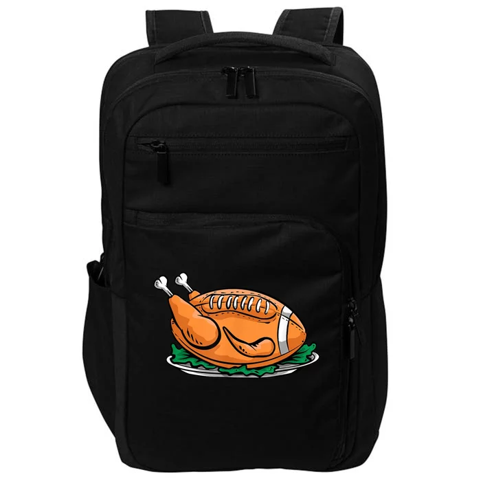 Turkey Football Thanksgiving Dinner Impact Tech Backpack