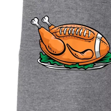 Turkey Football Thanksgiving Dinner Doggie 3-End Fleece Hoodie