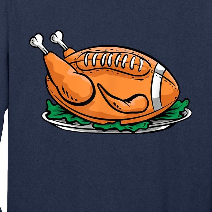 Turkey Football Thanksgiving Dinner Long Sleeve Shirt