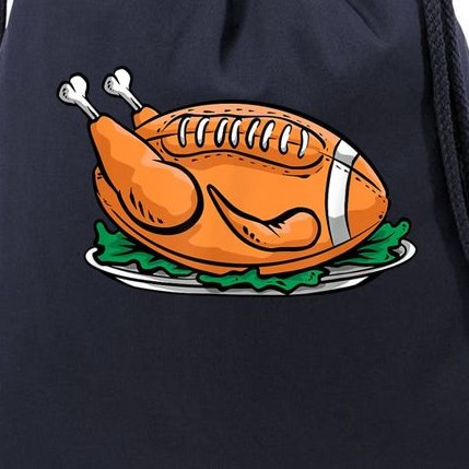 Turkey Football Thanksgiving Dinner Drawstring Bag