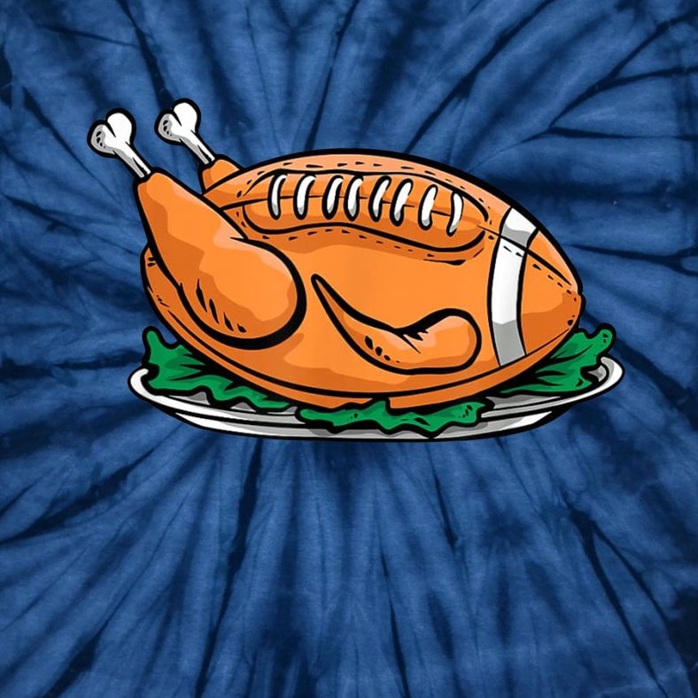 Turkey Football Thanksgiving Dinner Tie-Dye T-Shirt