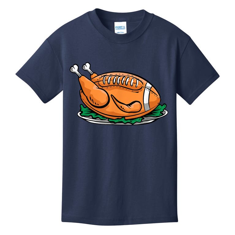 Turkey Football Thanksgiving Dinner Kids T-Shirt