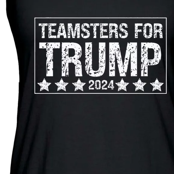 Teamsters For Trump 2024 Ladies Essential Flowy Tank