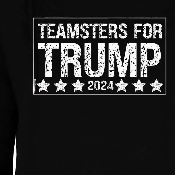 Teamsters For Trump 2024 Womens Funnel Neck Pullover Hood