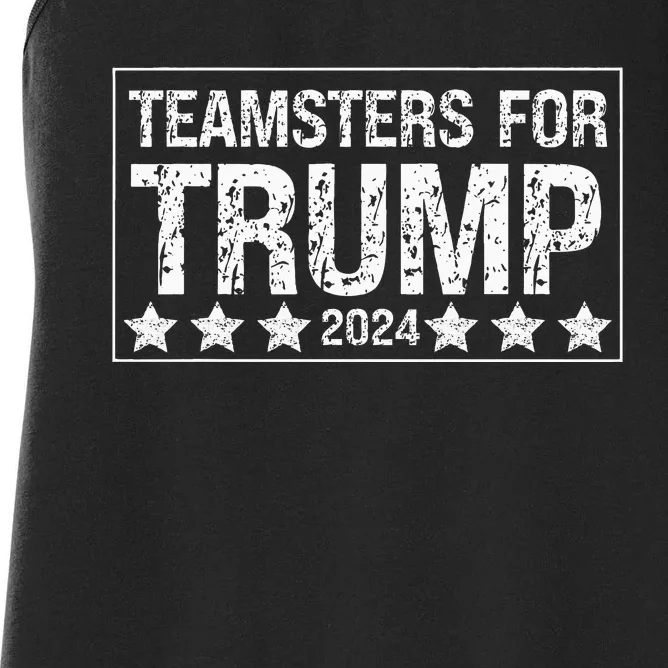 Teamsters For Trump 2024 Women's Racerback Tank