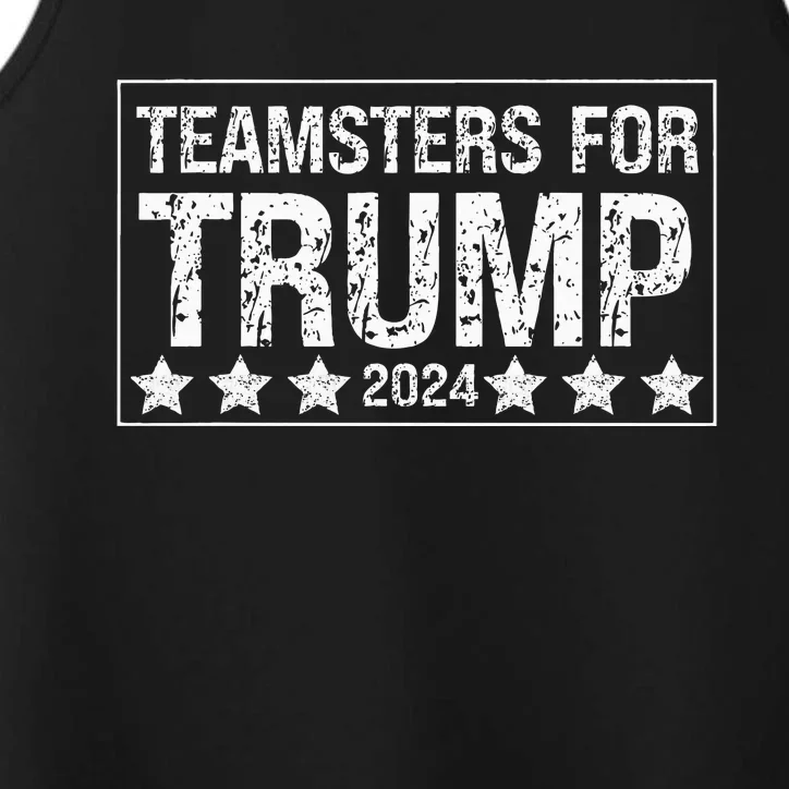 Teamsters For Trump 2024 Performance Tank