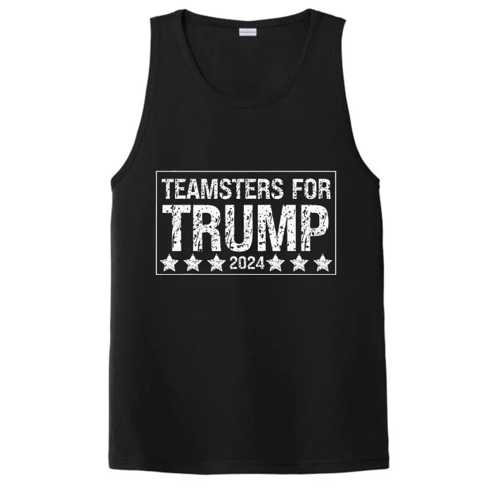 Teamsters For Trump 2024 Performance Tank