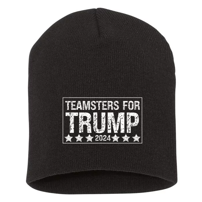 Teamsters For Trump 2024 Short Acrylic Beanie