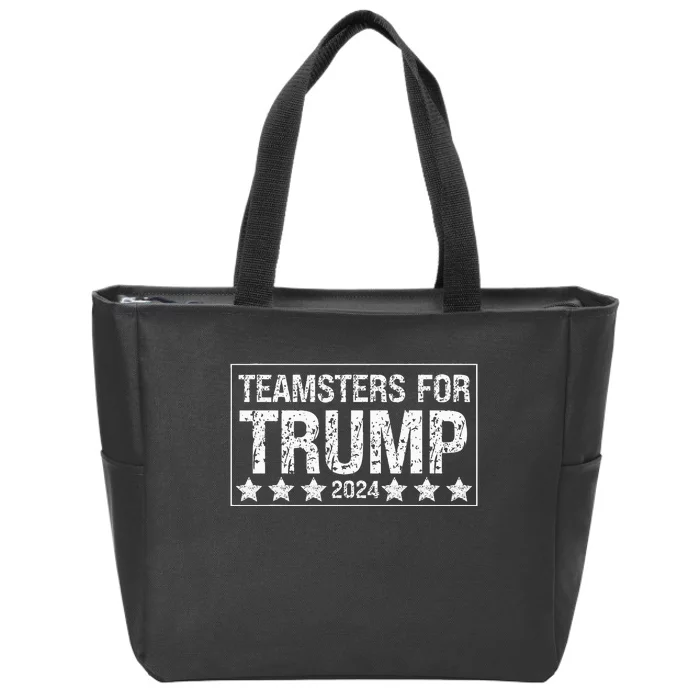 Teamsters For Trump 2024 Zip Tote Bag