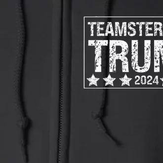 Teamsters For Trump 2024 Full Zip Hoodie