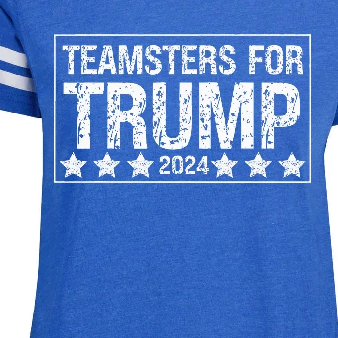 Teamsters For Trump 2024 Enza Ladies Jersey Football T-Shirt