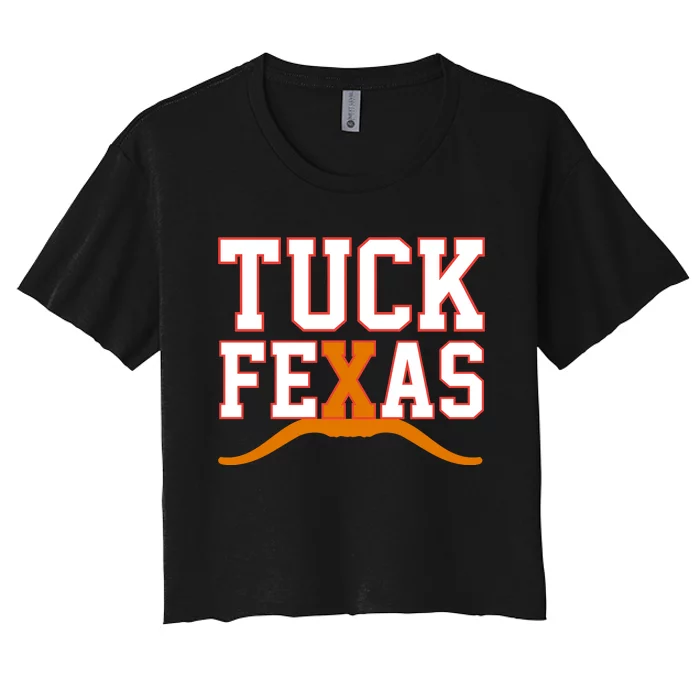 Tuck Fexas Texas Women's Crop Top Tee