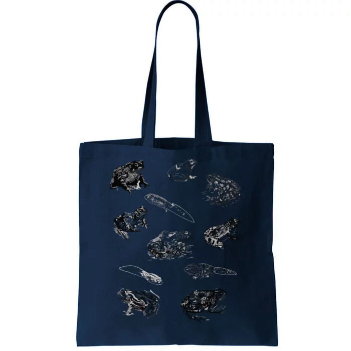 Tadpole Frog Toad Collage For Frog Lovers Hunters Tote Bag