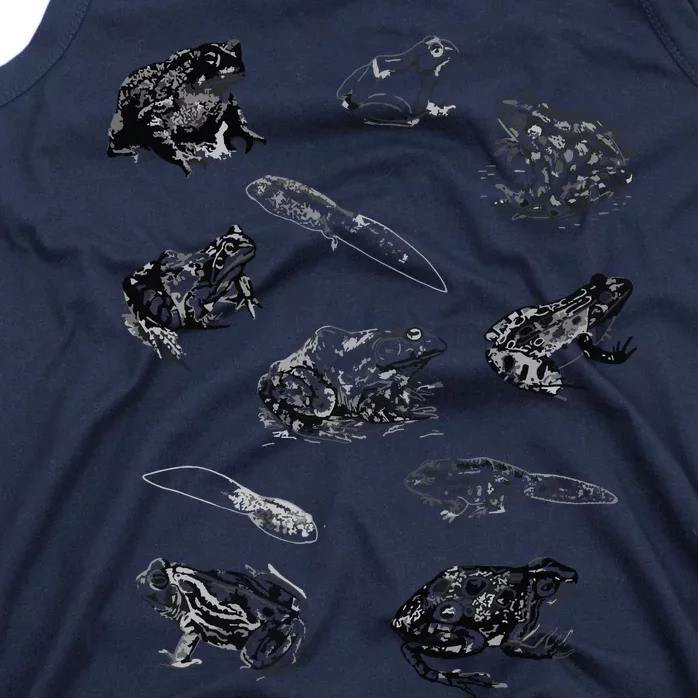 Tadpole Frog Toad Collage For Frog Lovers Hunters Tank Top