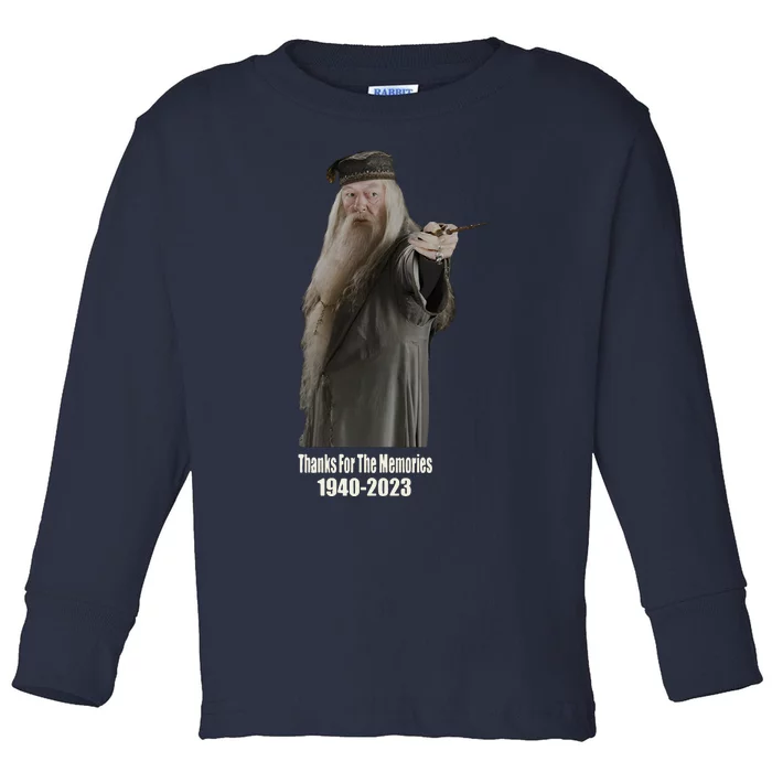 Thanks For The Memories RIP Michael Gambon Sweater Dumbledore Toddler Long Sleeve Shirt