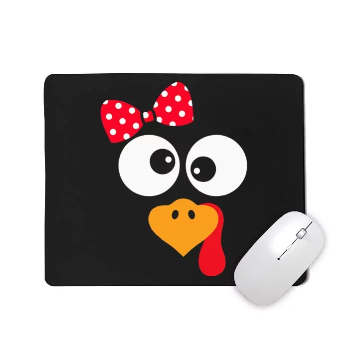 Thanksgiving Funny Turkey Face Costume Mousepad