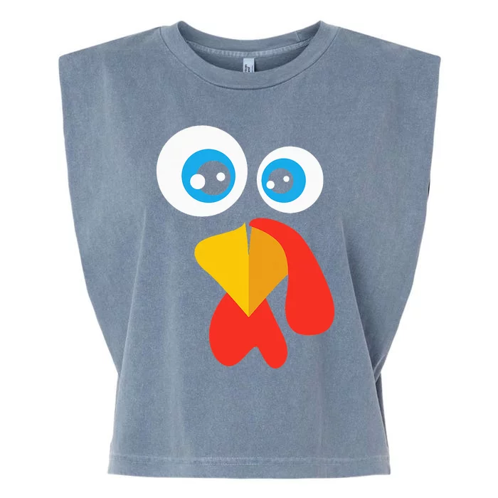 Thanksgivingturkey Face Garment-Dyed Women's Muscle Tee