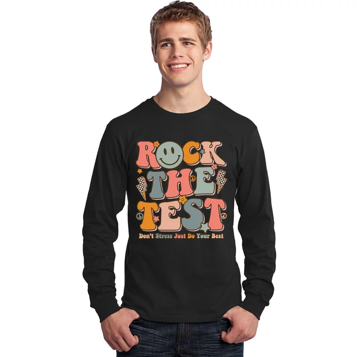 Testing For Teachers Test Day Teacher Rock The Test Long Sleeve Shirt