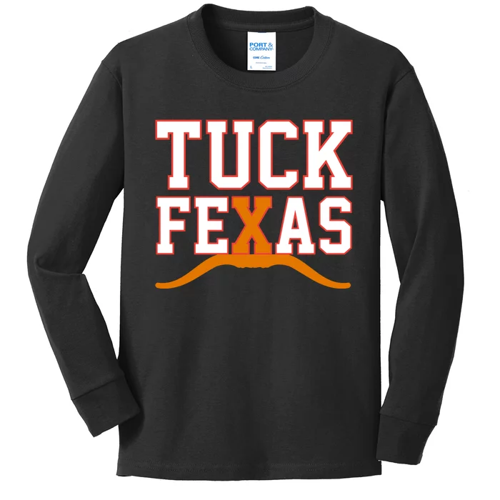 Tuck Fexas Texas Kids Long Sleeve Shirt