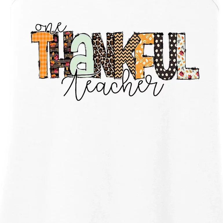 Thanksgiving For Teacher Halloween Thankful Teacher Ladies Essential Tank