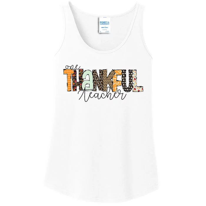 Thanksgiving For Teacher Halloween Thankful Teacher Ladies Essential Tank