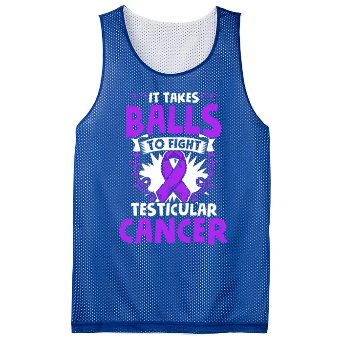 To Fight Testicular Cancer Awareness Testicle Cancer Great Gift Mesh Reversible Basketball Jersey Tank