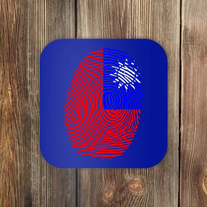 Taiwanese Flag Taiwan Fingerprint Gift Coaster