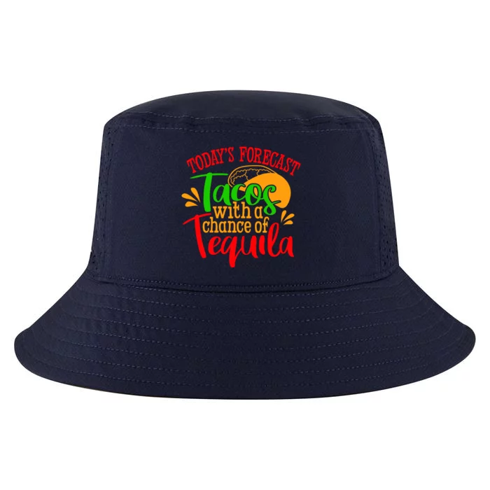 Today's Forecast Tacos With A Chance Of Tequila Funny Taco Cool Comfort Performance Bucket Hat