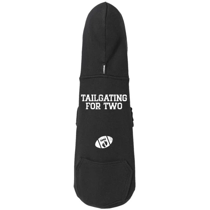 Tailgating For Two Football Thanksgiving Pregnancy Reveal Doggie 3-End Fleece Hoodie