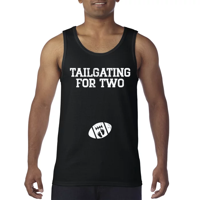 Tailgating For Two Football Thanksgiving Pregnancy Reveal Tank Top