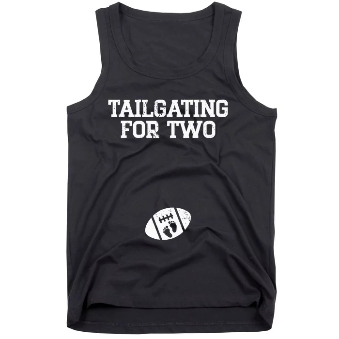 Tailgating For Two Football Thanksgiving Pregnancy Reveal Tank Top