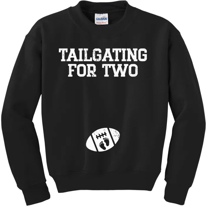 Tailgating For Two Football Thanksgiving Pregnancy Reveal Kids Sweatshirt